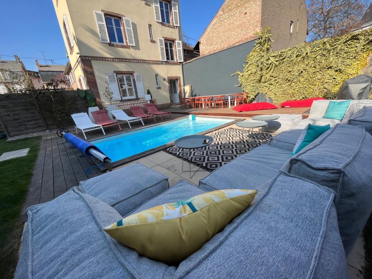 Gite Villa Avril Piscine- Jacuzzi- Sauna - 15 Pers-Proche Europapark Sélestat Exterior foto